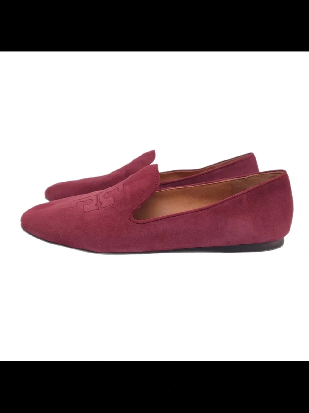 Tory Burch Suede  RUBY SMOKING Loafers in Wine